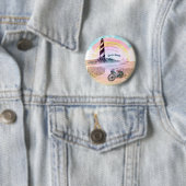 Fiets Stormy Lighthouse Ronde Button 5,7 Cm (In situ)