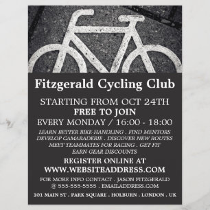 Fiets Symbool, Fietsclub Reclamefolder Flyer
