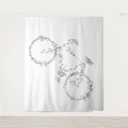 Fiets Tapijt Wandkleed (Voorkant)