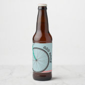 Fiets Thema Party met aangepaste tekst Bier Etiket (Voorkant)
