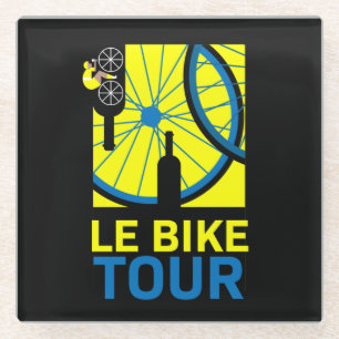 Fiets Touring Art Glazen Onderzetter