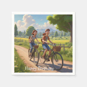 Fiets Verjaardag Servet