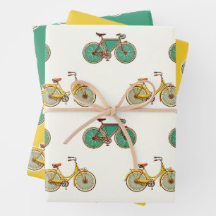  fiets voor sport. Retrofiets Inpakpapier Vel