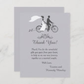 Fiets voor twee bruiloft 4x5 flat dank u kaart (Voorkant / Achterkant)