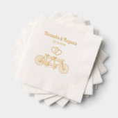  fiets voor twee / tandem fietspaar folie servetten (Insitu (Gestapeld))