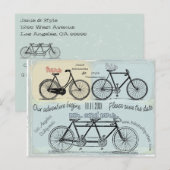 Fiets voor Twee wordt gebouwd die Gehuwd worden Briefkaart (Voorkant / Achterkant)