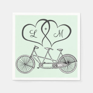 fiets voor tweederangs bruiloft gepersonaliseerd s servetten