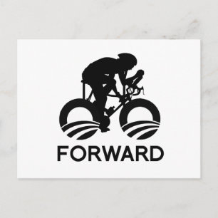 FIETS VOORUIT MET OBAMA BRIEFKAART