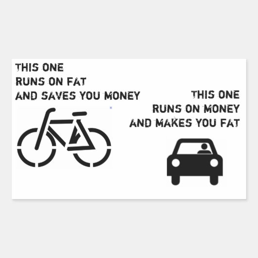 Fiets vs auto Sticker (Voorkant)