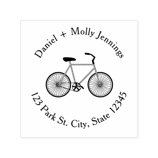 Fietsadres Zelfinktende Stempel (Design)