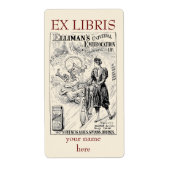 fietsadvertentie bookplate etiket (Voorkant)