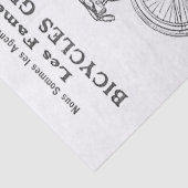  fietsadvertentie Franse tekst Montreal Decoupage Tissuepapier (Detail)