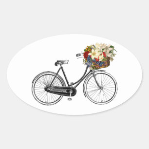 Fietsbloem  plakboek sticker