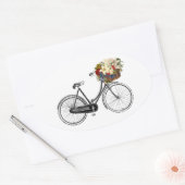 Fietsbloem  plakboek sticker (Envelop)