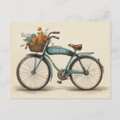Fietsbloemenmand elk gelegenheidsgeschenk Briefkaart (Voorkant)