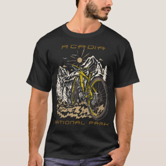 Fietsbos Acadia Nationaal Park Souvenir Wandelen T-shirt