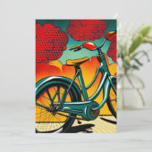 fietsbriljantie feestdagenkaart (Staand voorkant)