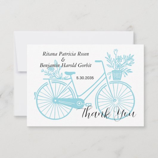 fietsbruiloft bedankkaart (Voorkant)