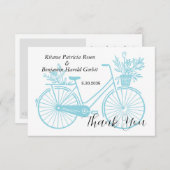 fietsbruiloft bedankkaart (Voorkant / Achterkant)