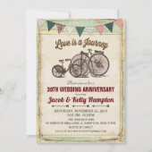 Fietsbruiloft Jubileum Uitnodiging (Voorkant)