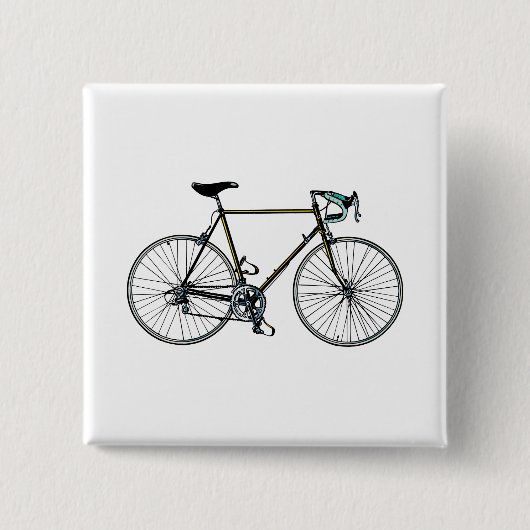 FietsButton Vierkante Button 5,1 Cm (Voorkant)