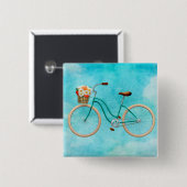 FietsButton Vierkante Button 5,1 Cm (Voorkant /achterkant)