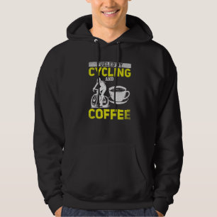 Fietscyclist die wordt gevoed door fietsen en koff hoodie