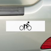 Fietscyclus Bumpersticker (Op auto)