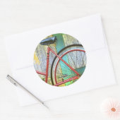 Fietscyclus fietsen oude vorm ronde sticker (Envelop)