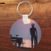 Fietscyclus fietsen Quebec Canada Sleutelhanger (Voorkant)