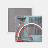 Fietscyclus fietsen van oud hout magneet (Voorkant / Achterkant)