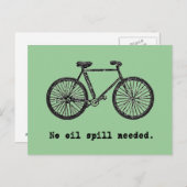 Fietscyclus Geen olielekken benodigd T-shirts en M Briefkaart (Voorkant / Achterkant)