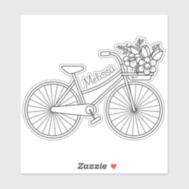 Fietscyclus met een ventilatormandje, aangepaste n sticker