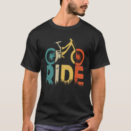  fietscyclus met ride-bike-fietser t-shirt