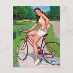 Fietscyclus omhoog briefkaart