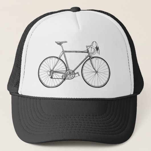 fietscyclus oude mode coole school retro c trucker pet (Voorkant)