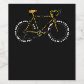 Fietscyclus voor anatomie is levensecht wijn etiket (Enkel label)