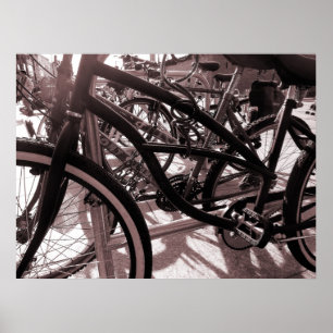 Fietscyclus - Warm Tone B&W Poster