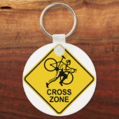Fietscylockruis Road Sign Sleutelhanger (Voorkant)