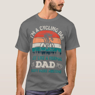 Fietsdagcadeau voor papa fietsende vaders t-shirt