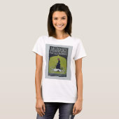  fietsdame en hond t-shirt (Voorkant volledig)