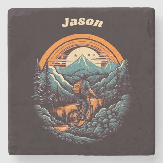 Fietsduur, retro aanpasbaar stenen onderzetter (Voorkant)