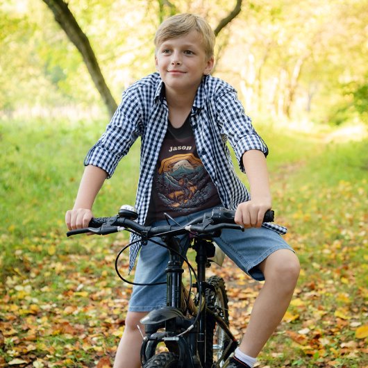 Fietsduur, retro aanpasbaar t-shirt