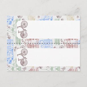 Fietsen Aarhus, 2x bladwijzer Briefkaart