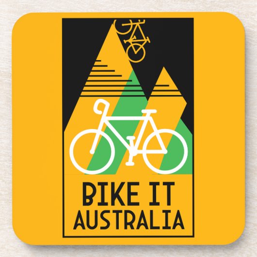 Fietsen Australië Bier Onderzetter (Voorkant)