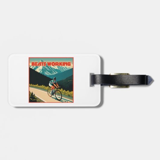 Fietsen Beats Werken Bagagelabel (Achterkant horizontaal)