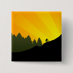 fietsen : bergrayz : vierkante button 5,1 cm