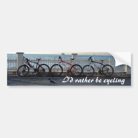 Fietsen Bumpersticker (Voorkant)