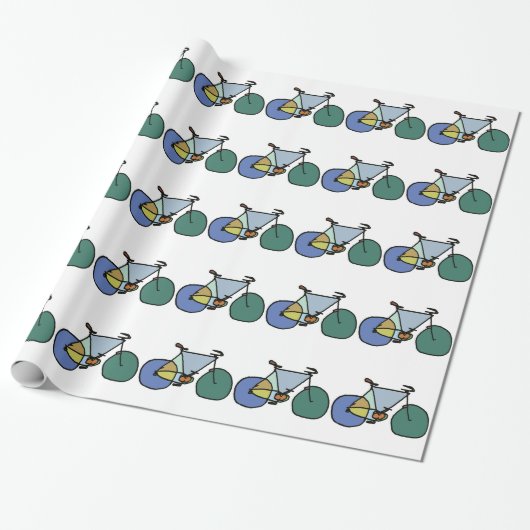 fietsen cadeaupapier (Uitgerold)