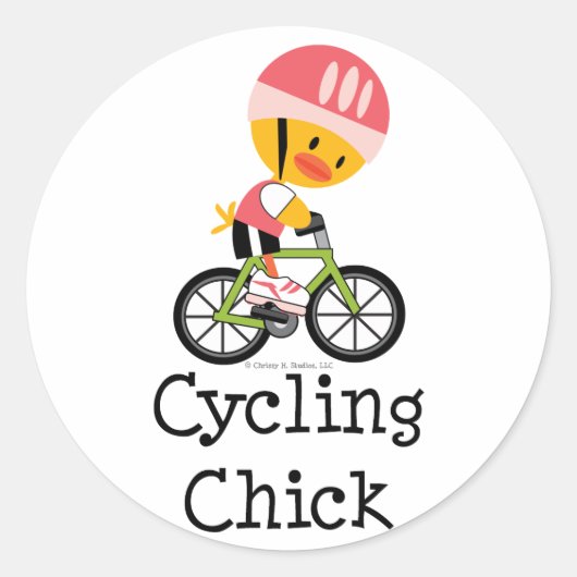 Fietsen Chick Stickers (Voorkant)